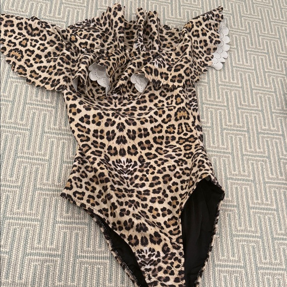 Leopard Print Ruffle Swimsuit - Picture 1 of 1